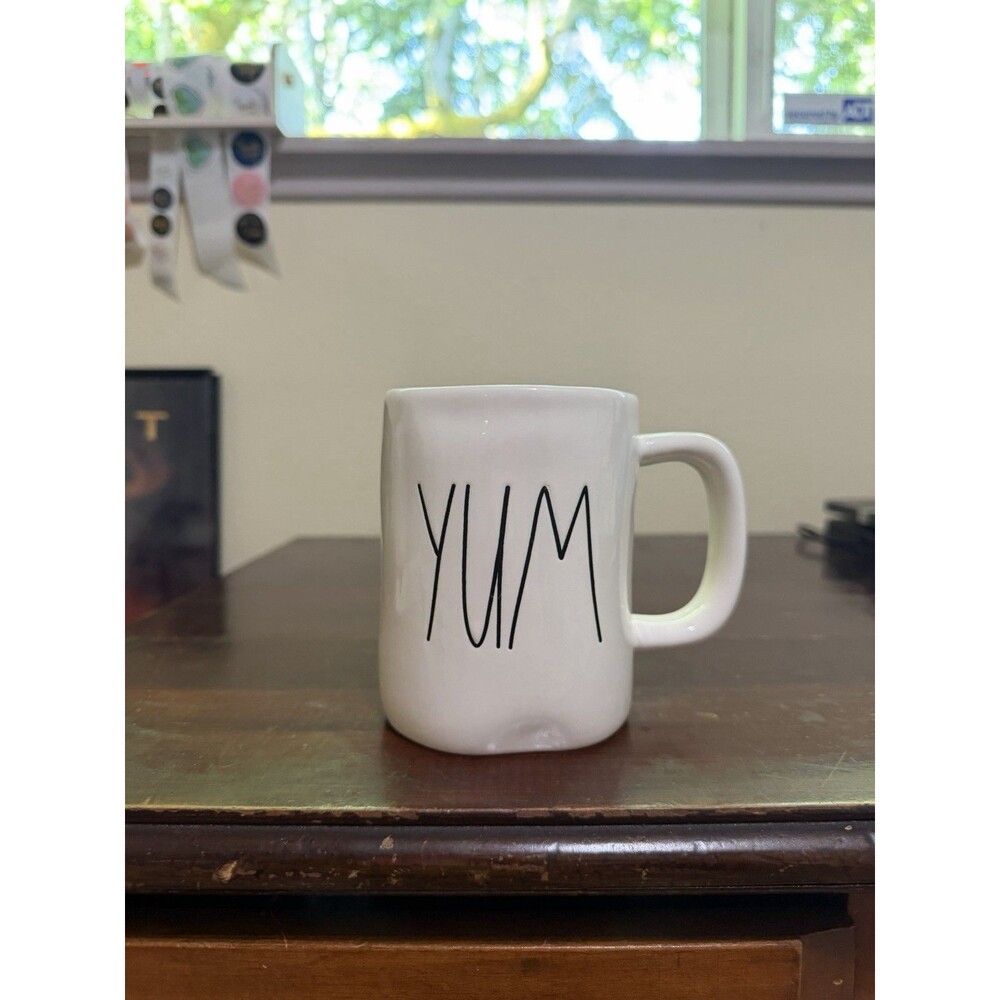Rae Dunn Magenta YUM Ceramic Coffee Mug Cup